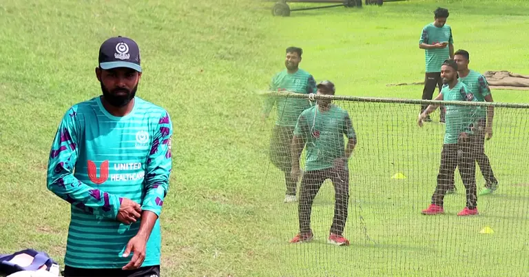 অনুশীলনে তাওহীদ ও মোহামেডানের অন্যান্য ক্রিকেটাররা